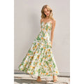 Lemon Ruffle Strapless Midi Dress