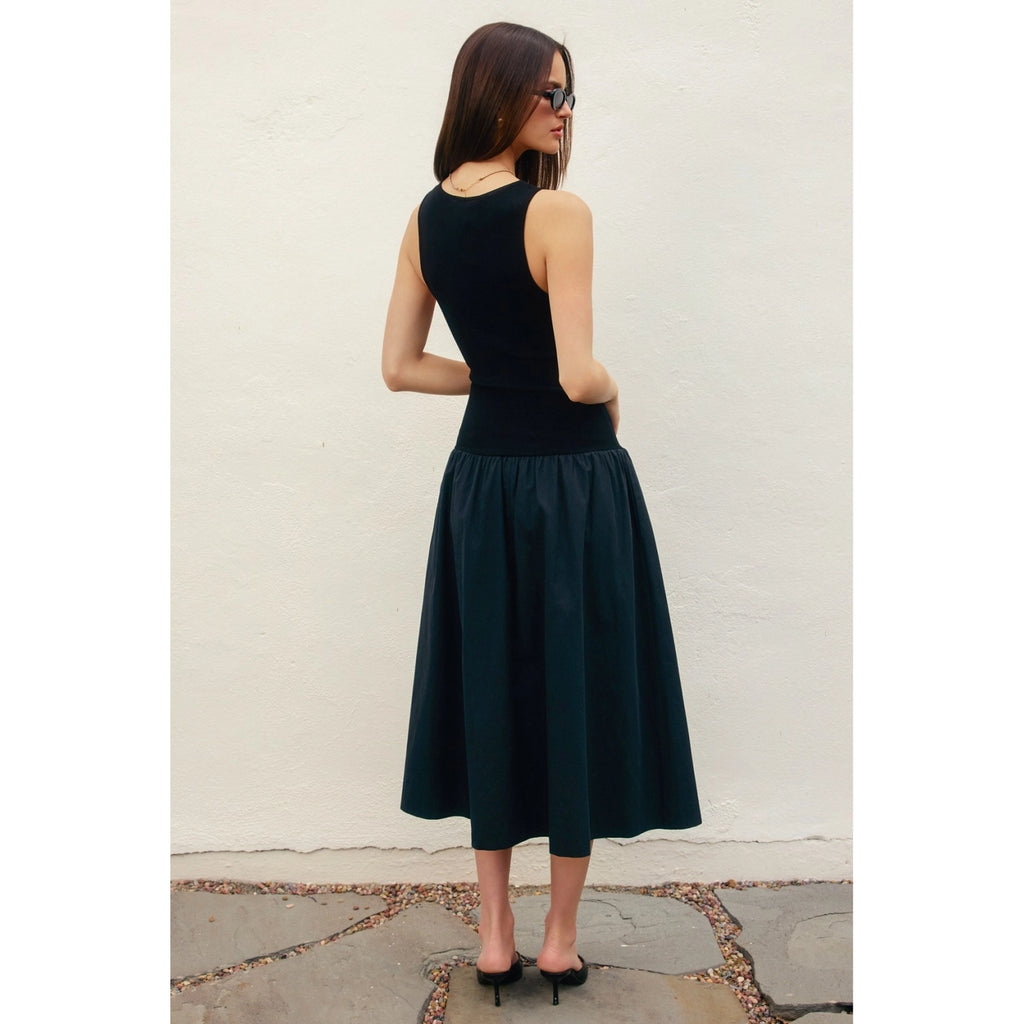 Midnight Ink Crew Neck Knitted Dress