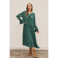 Green Laidback Frill Maxi Dress