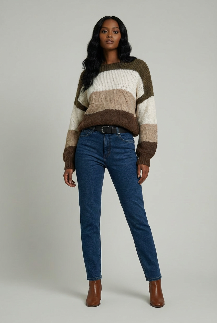 colour block Knit jumper
